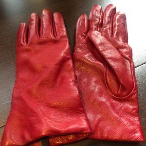 J Crew Leather/Cashmere Gloves - Size M